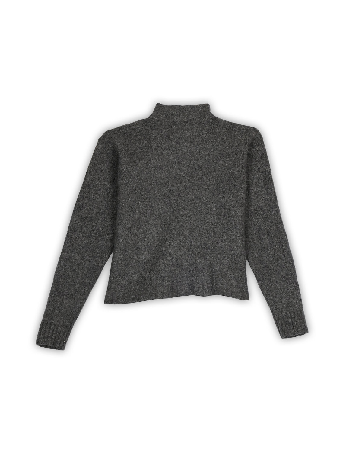 YVES SAINT LAURENT WOOLEN QUARTER-ZIP KNIT - XS