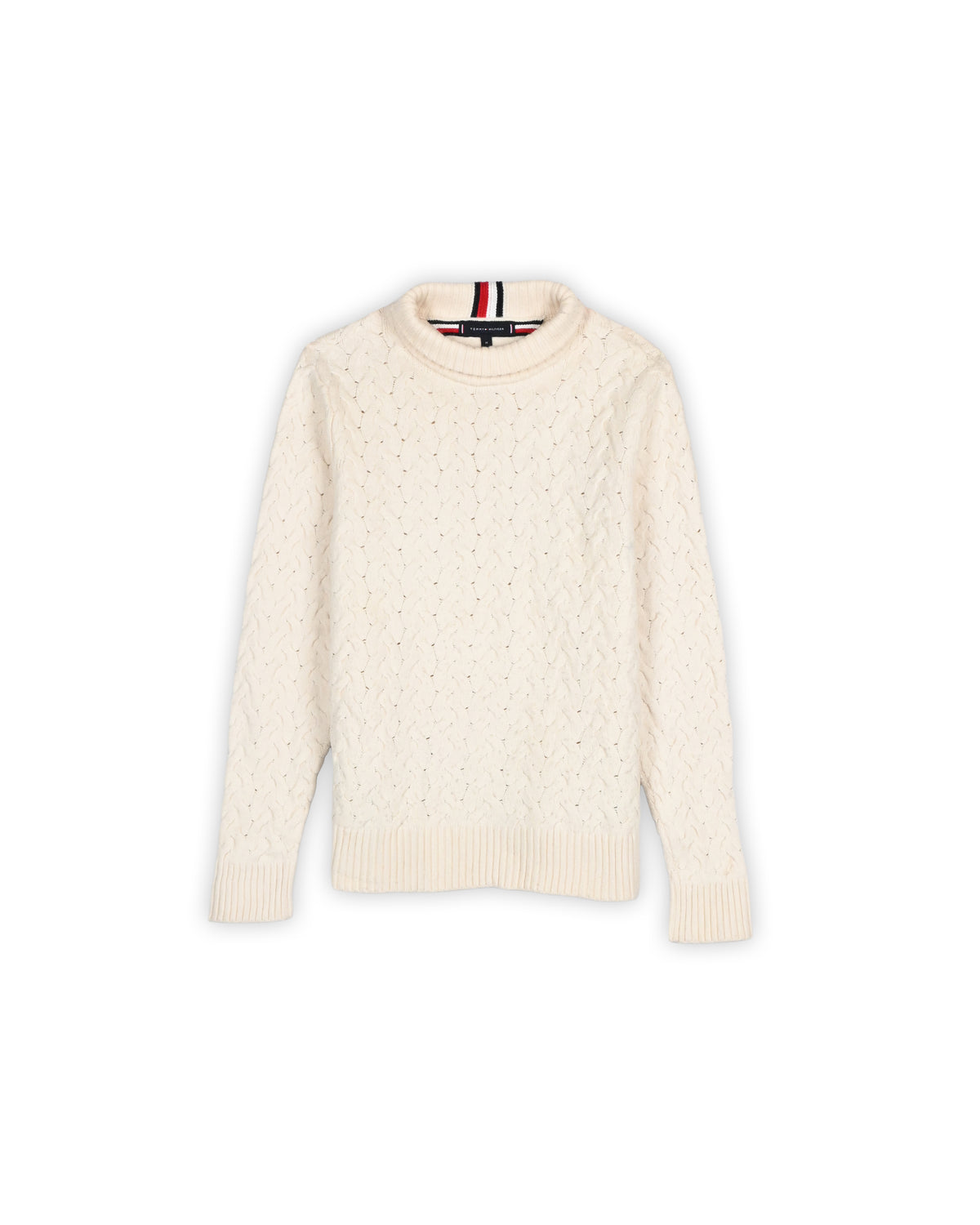 TOMMY HILFIGER IVORY CABLE KNIT - S