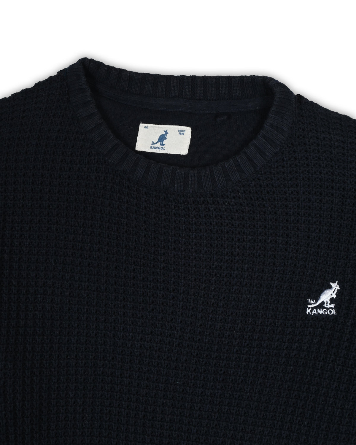 KANGOL WAFFLE KNIT SWEATER - S