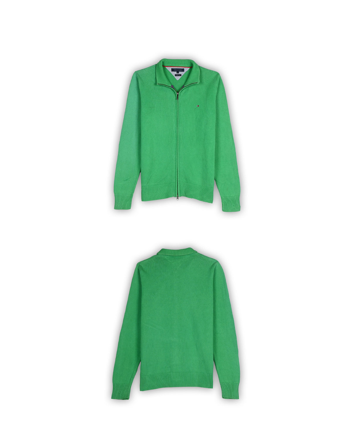TOMMY HILFIGER FULL-ZIP SWEATER - M
