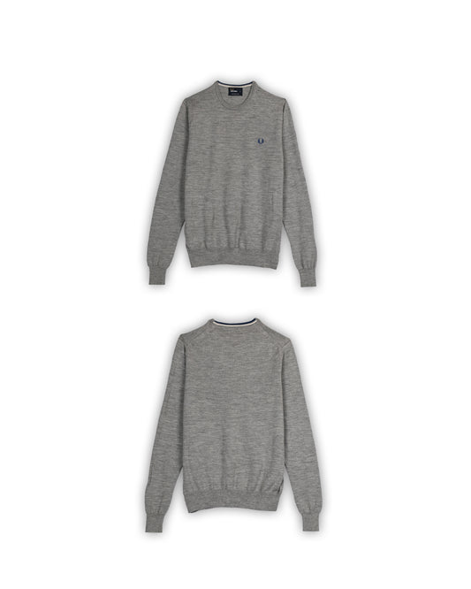 FREDPERRY MERINO WOOL SWEATER - M
