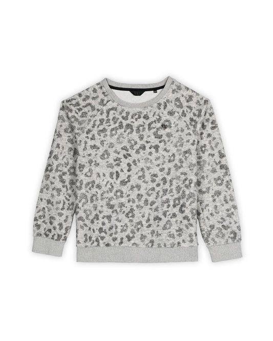 GUESS LEAPORD PRINT SWEATSHIRT - S