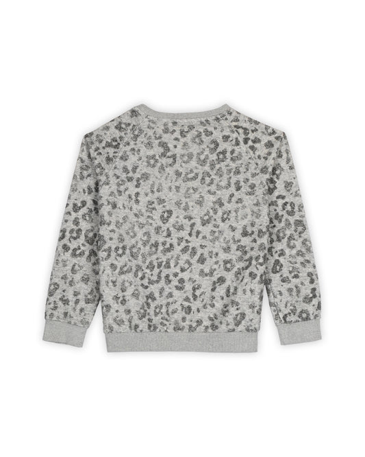 GUESS LEAPORD PRINT SWEATSHIRT - S