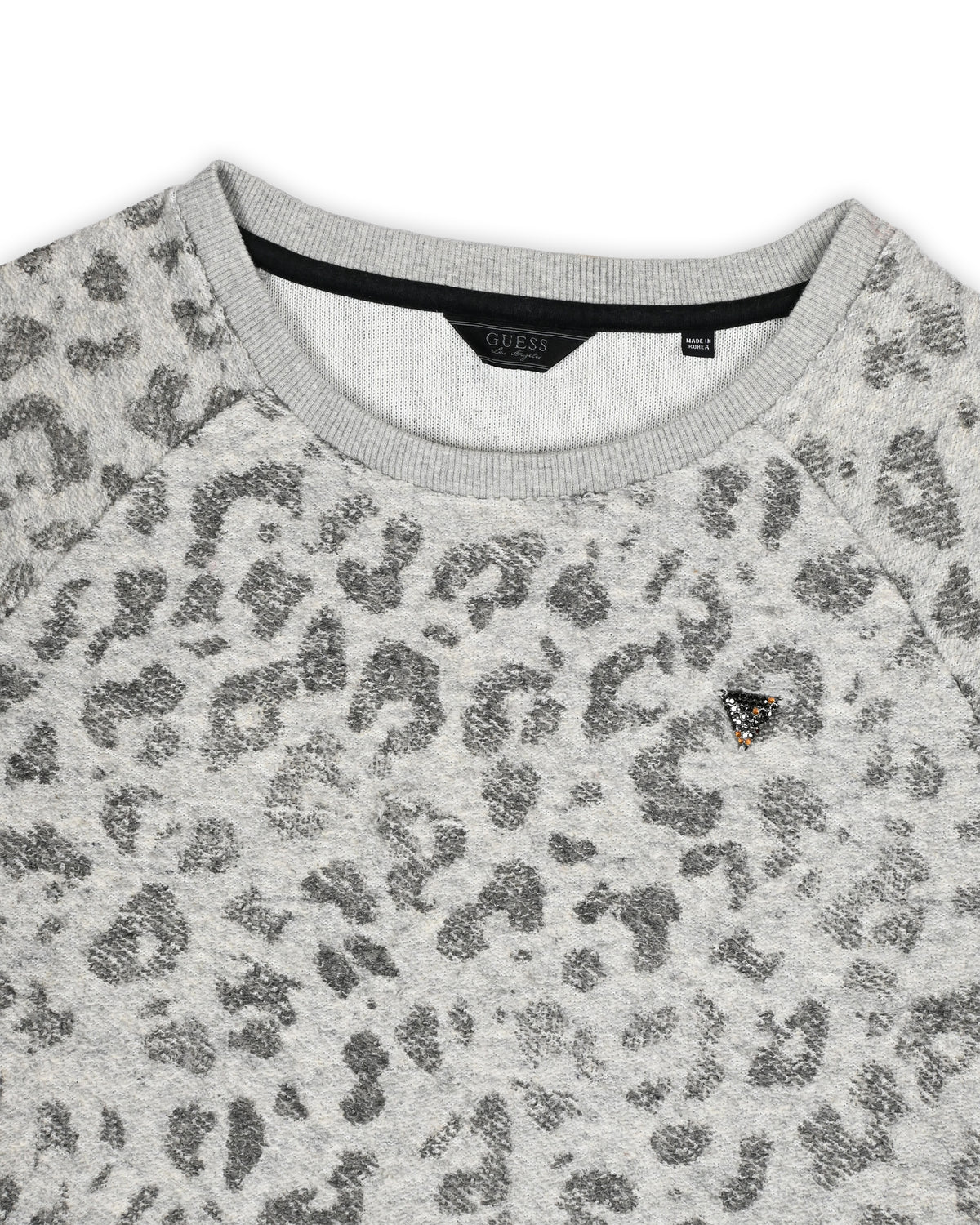 GUESS LEAPORD PRINT SWEATSHIRT - S