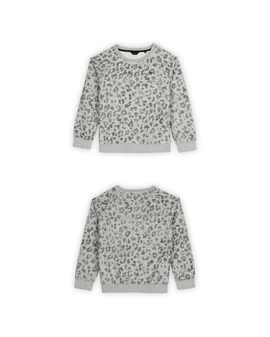 GUESS LEAPORD PRINT SWEATSHIRT - S