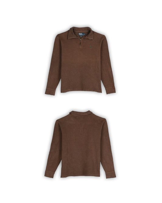 POLO RALPH LAUREN QUARTER-ZIP T-SHIRT - M