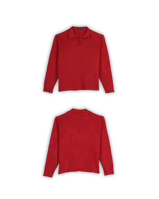 POLO RALPH LAUREN QUARTER-ZIP T-SHIRT - M