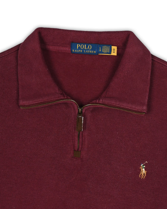 POLO RALPH LAUREN QUARTER-ZIP T-SHIRT - L