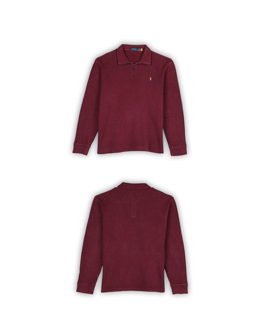 POLO RALPH LAUREN QUARTER-ZIP T-SHIRT - L