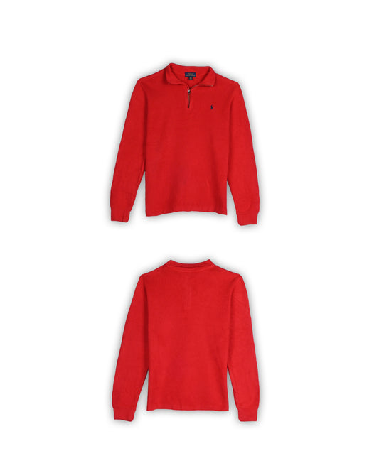POLO RALPH LAUREN QUARTER-ZIP T-SHIRT - XL