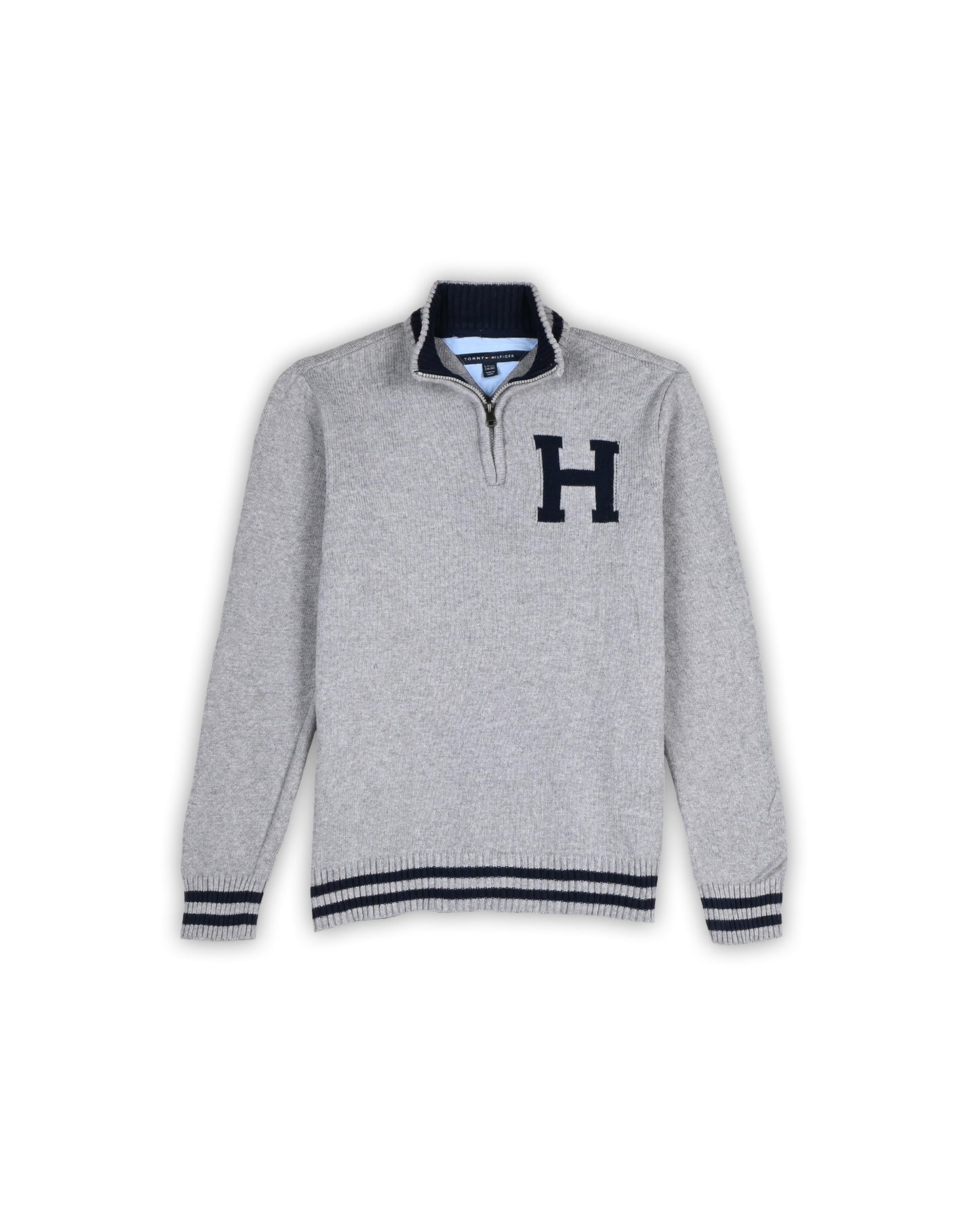 TOMMY HILFIGER ZIPPER SWEATER - L