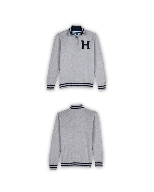 TOMMY HILFIGER ZIPPER SWEATER - L