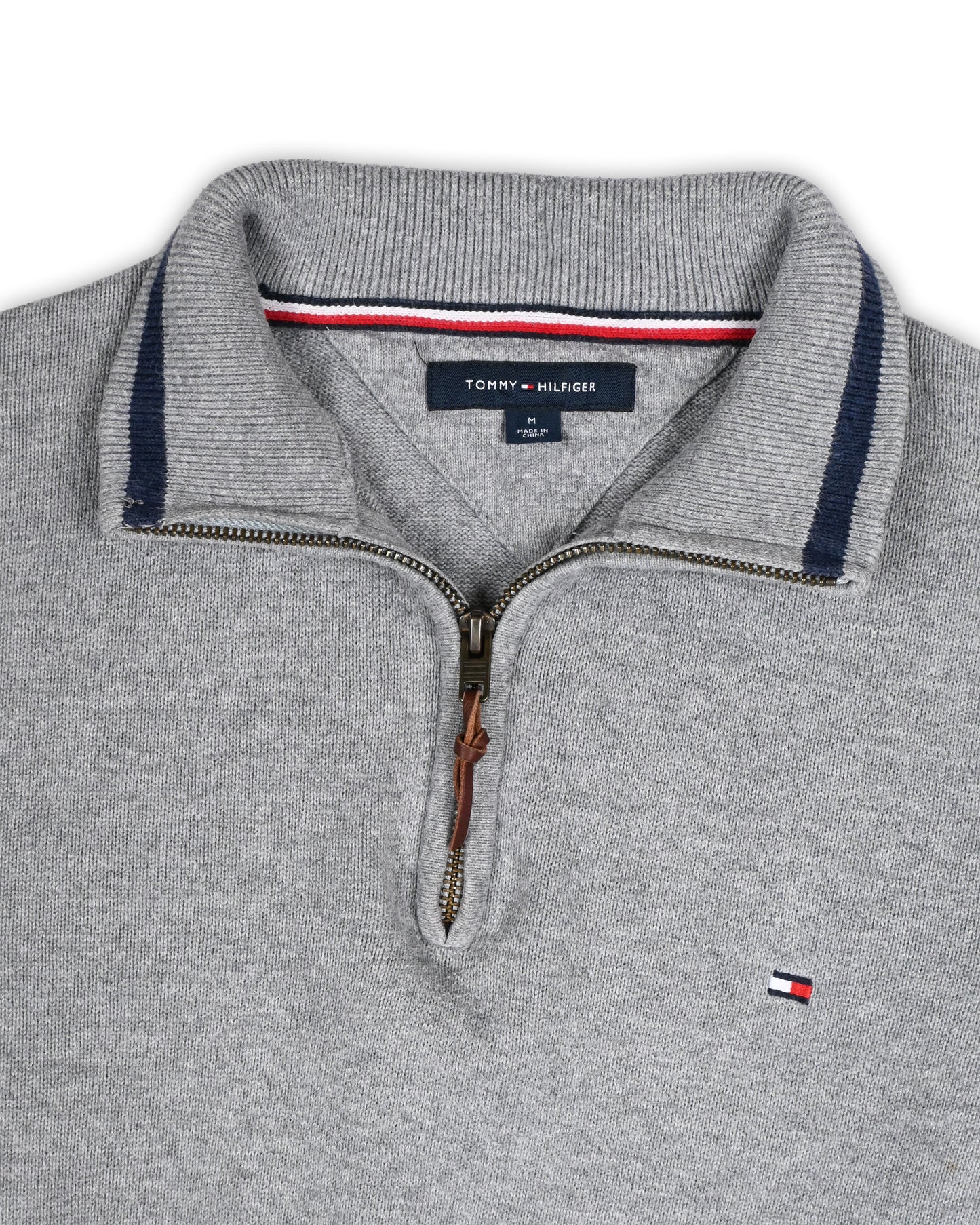 TOMMY HILFIGER ZIPPER T-SHIRT - M