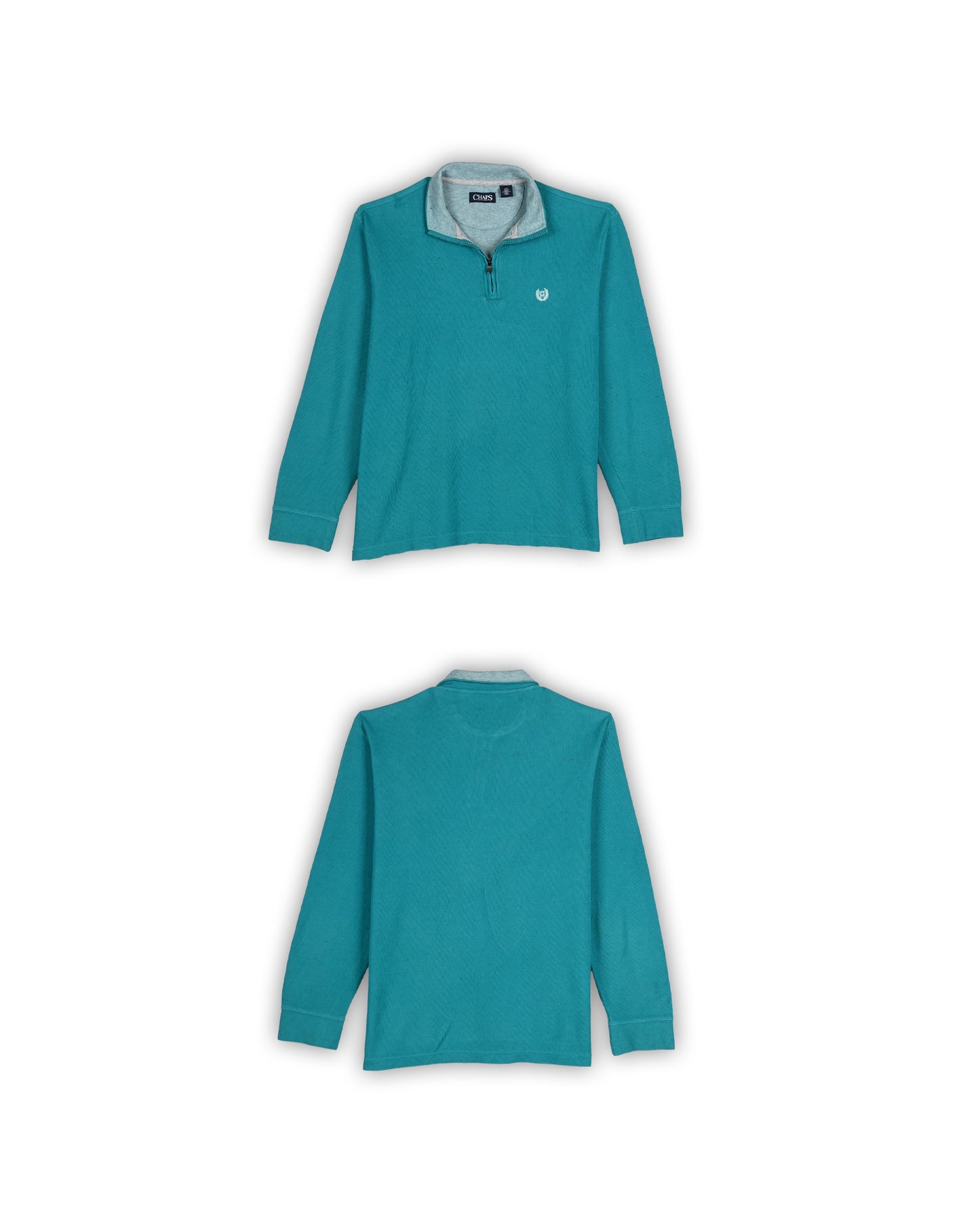 CHAPS QUARTER-ZIP T-SHIRT - L