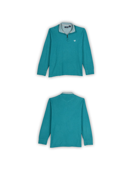 CHAPS QUARTER-ZIP T-SHIRT - L