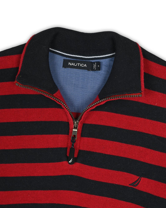 NAUTICA QUARTER-ZIP KNIT - M