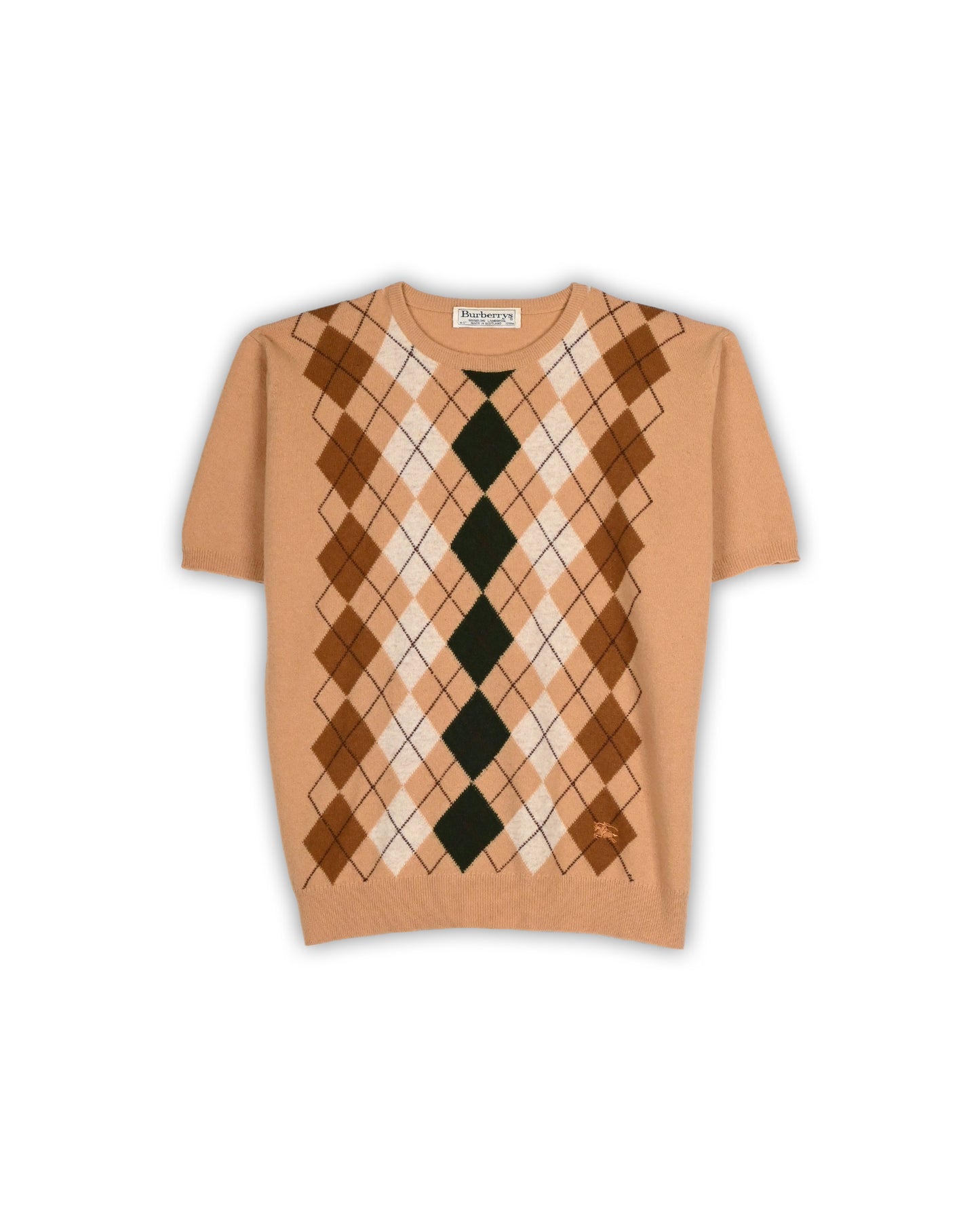 90'S BURBERRY KNITTED T-SHIRT - M