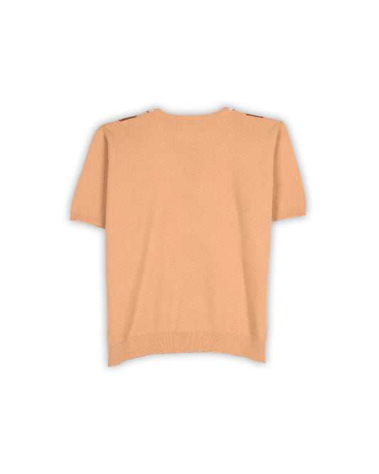 90'S BURBERRY KNITTED T-SHIRT - M