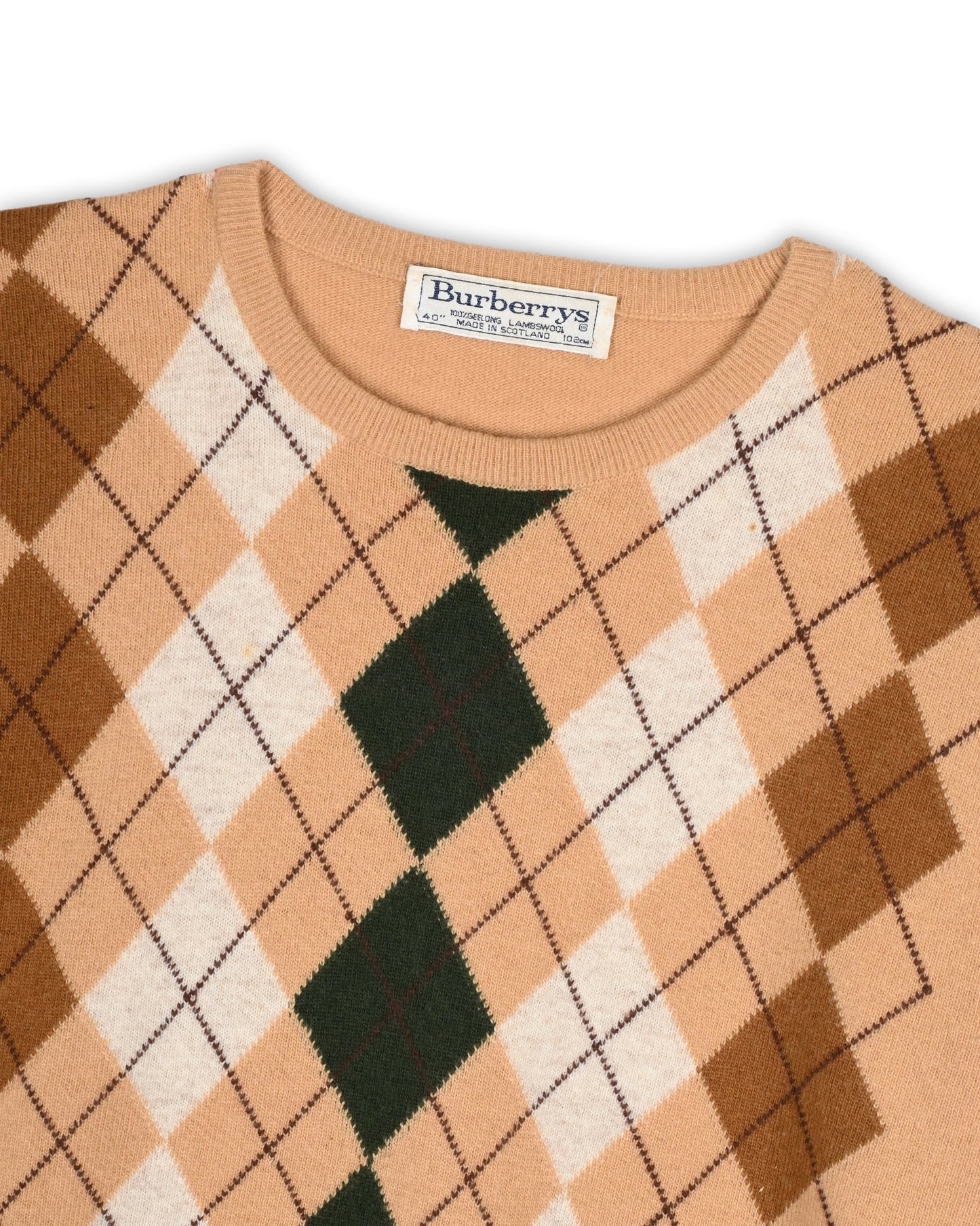 90'S BURBERRY KNITTED T-SHIRT - M