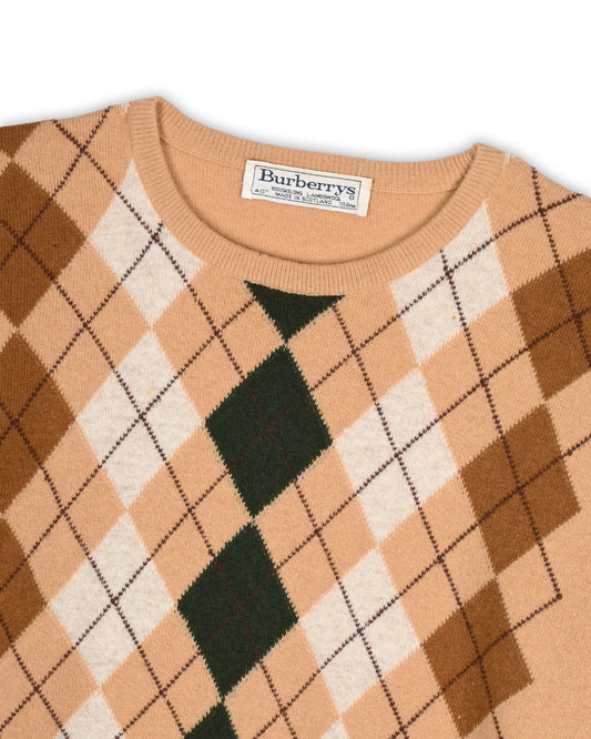 90'S BURBERRY KNITTED T-SHIRT - M