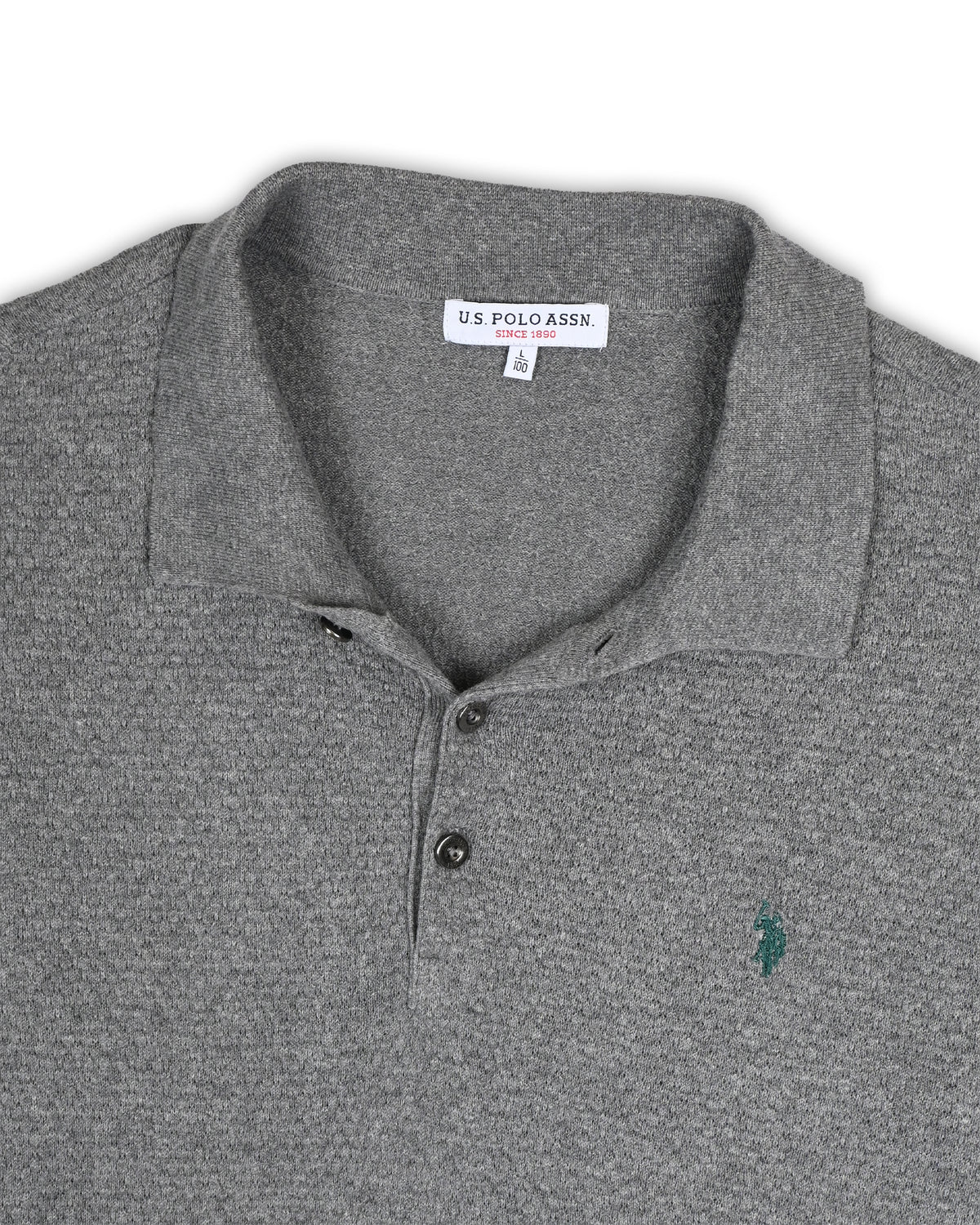 U.S.POLO ASSN. KNITTED T-SHIRT - L