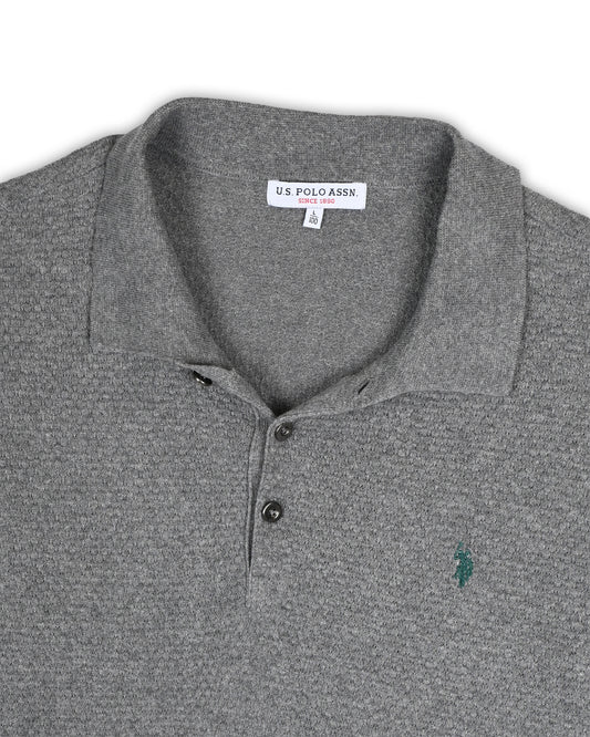 U.S.POLO ASSN. KNITTED T-SHIRT - L