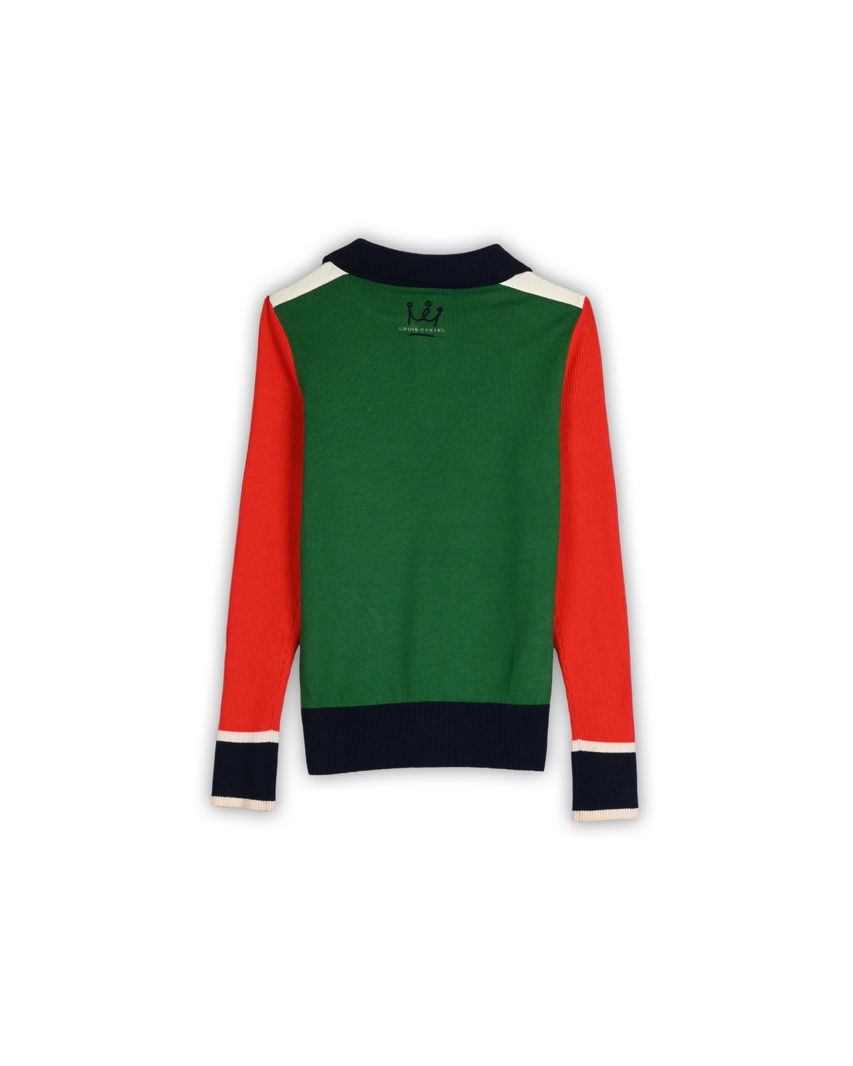LOUIS CASTEL COLOURBLOCK QUARTER-ZIP KNIT - S