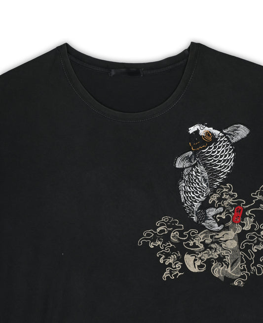 VINTAGE EMBROIDERED T-SHIRT - L