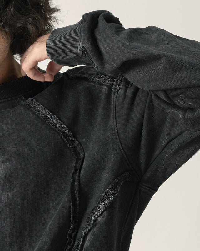 PATCHED SWEATSHIRT - BLACK