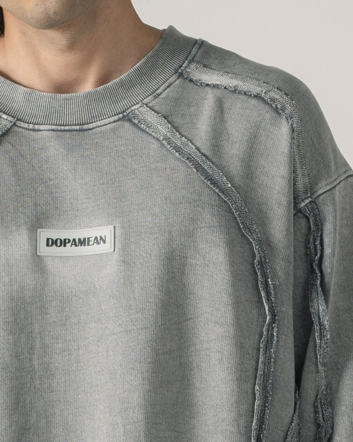 PATCHED SWEATSHIRT - GREY